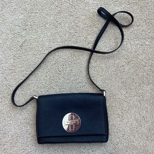 Kate Spade Black Crossbody with Gold Turnkey